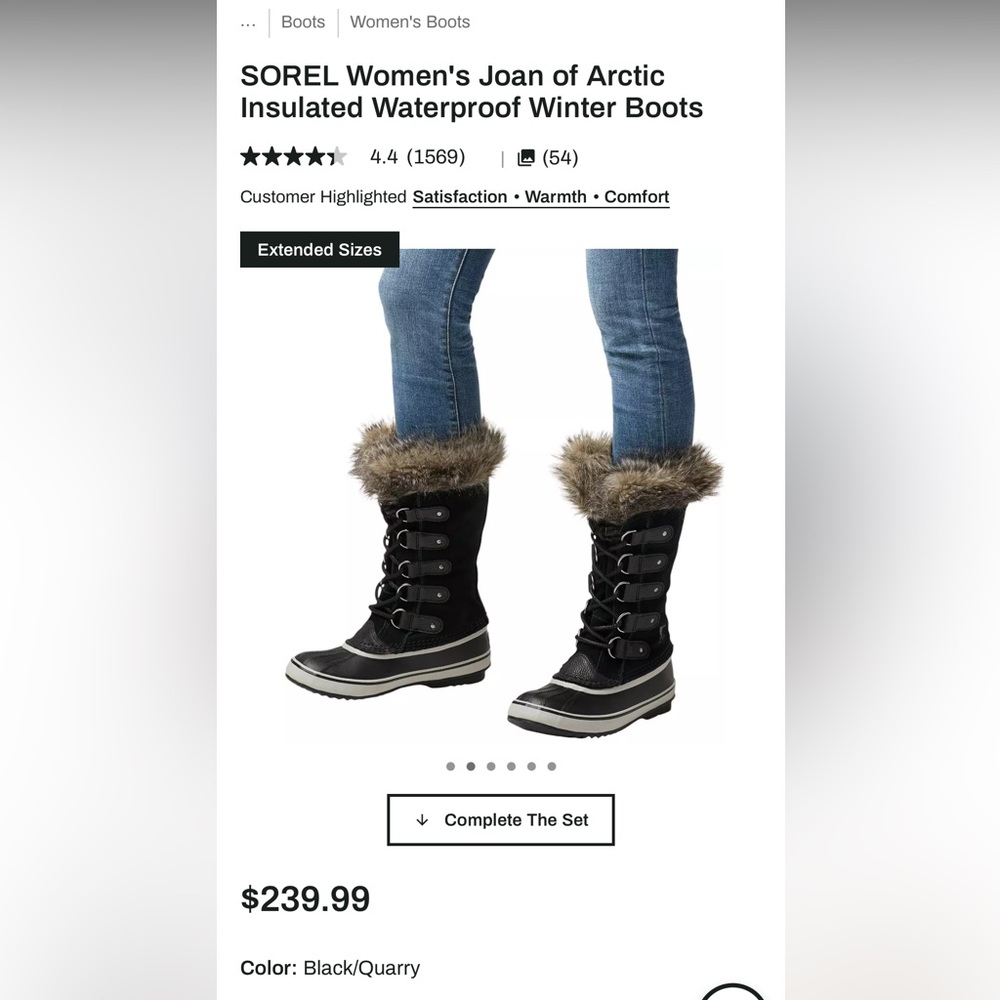 Sorel Joan of Artic Insulated Waterproof Fur-Trimmed Winter Boots
